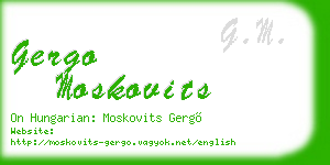 gergo moskovits business card
